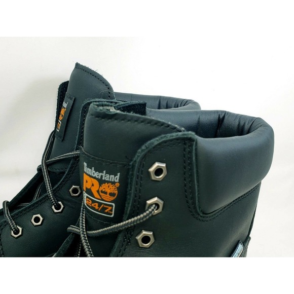 NEW Timberland PRO Black Leather Soft Toe Insulated Work 